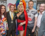 Lisa Daly, Chairperson Limerick LGBTI Pride 2016, Gerald Mitchell, Deputy Mayor of Limerick, Elsie Cox, Strokers Gay Bar, Richard Lynch, PRO Limerick LGBTI Pride 2016 and actor Myles Breen pictured at the press launch for Limerick LGBTI Pride Festival 2016 at the George Boutique Hotel.