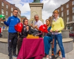 Pictured at the launch of the limerick Sports Social Club were Shane Tracy, Limerick FC, actor Myles Breen, John Mulligan, Limerick Sports Social Club, Holly Kenny, ilovelimerick, Magda Mulligan, Limerick Sports Social Club. Picture: Cian Reinhardt/ilovelimerick